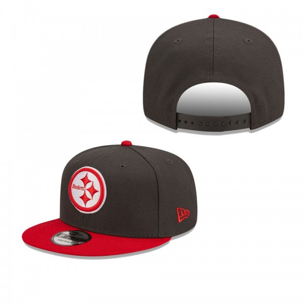 Men's Pittsburgh Steelers Graphite Scarlet Two-Tone Color Pack 9FIFTY Snapback Hat