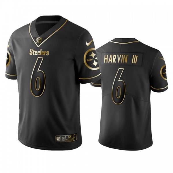 Pressley Harvin III Steelers Black Golden Edition ...