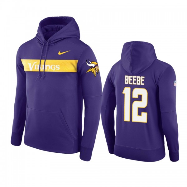 Minnesota Vikings #12 Chad Beebe Purple Nike Pullo...