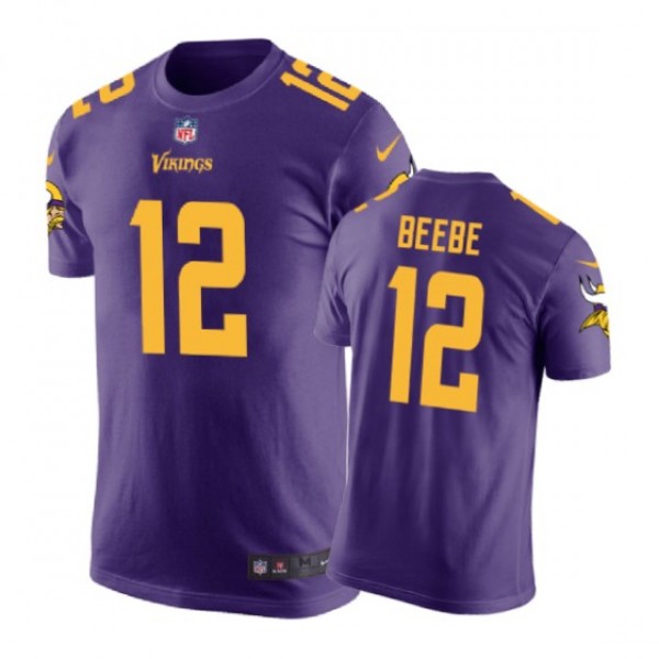 Minnesota Vikings #12 Chad Beebe Color Rush Nike T-Shirt - Men's