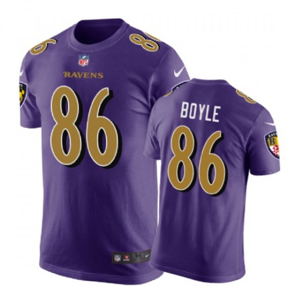 Baltimore Ravens #86 Nick Boyle Color Rush Nike T-...