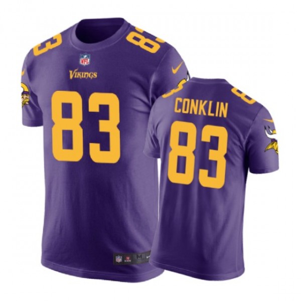 Minnesota Vikings #83 Tyler Conklin Color Rush Nik...