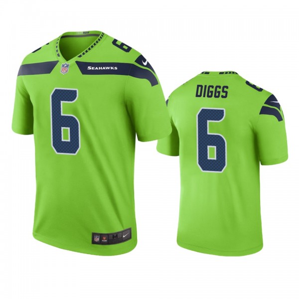 Seattle Seahawks Quandre Diggs Green Color Rush Legend Jersey