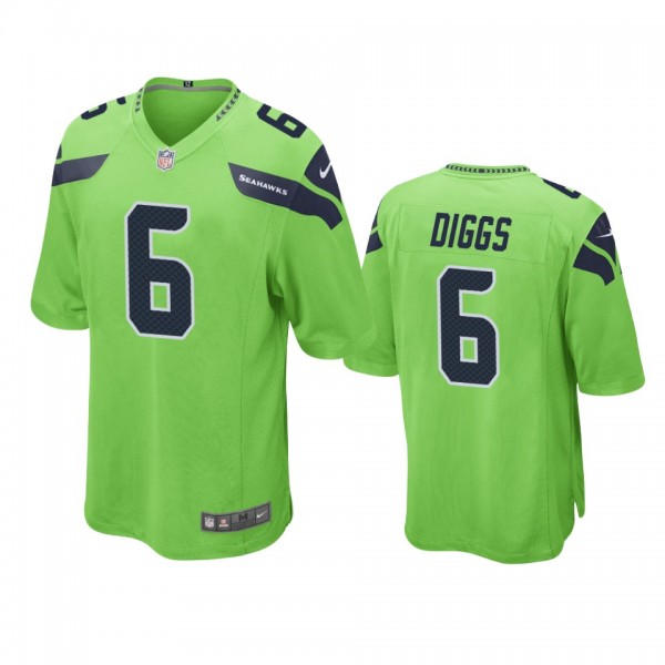 Seattle Seahawks Quandre Diggs Neon Green Game Jer...