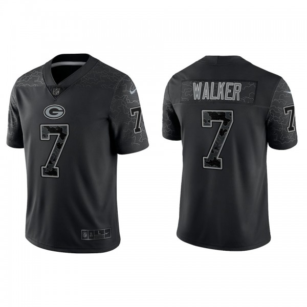 Quay Walker Green Bay Packers Black Reflective Limited Jersey