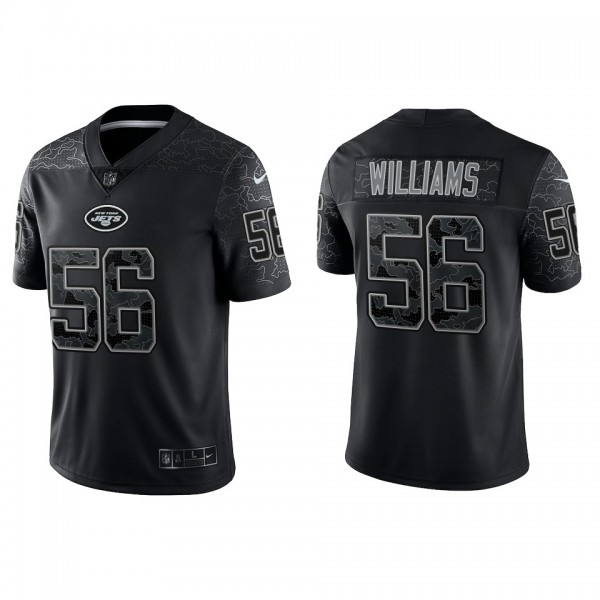 Quincy Williams New York Jets Black Reflective Limited Jersey