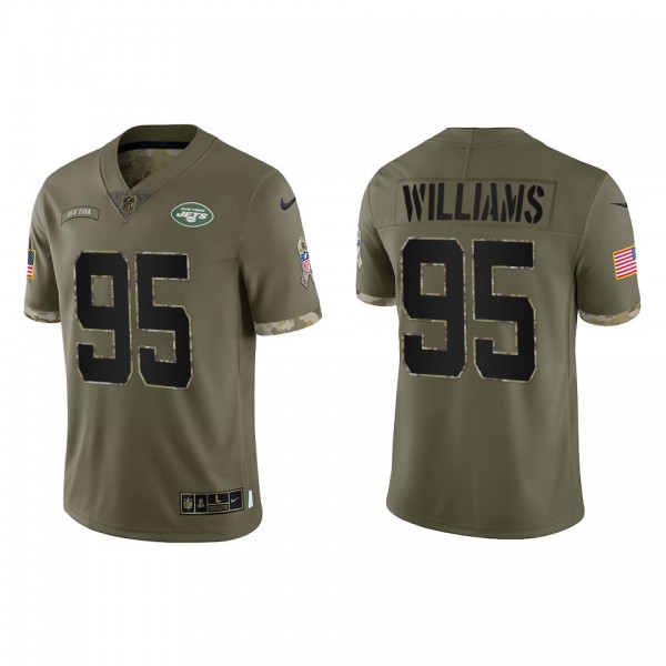 Quinnen Williams New York Jets Olive 2022 Salute T...