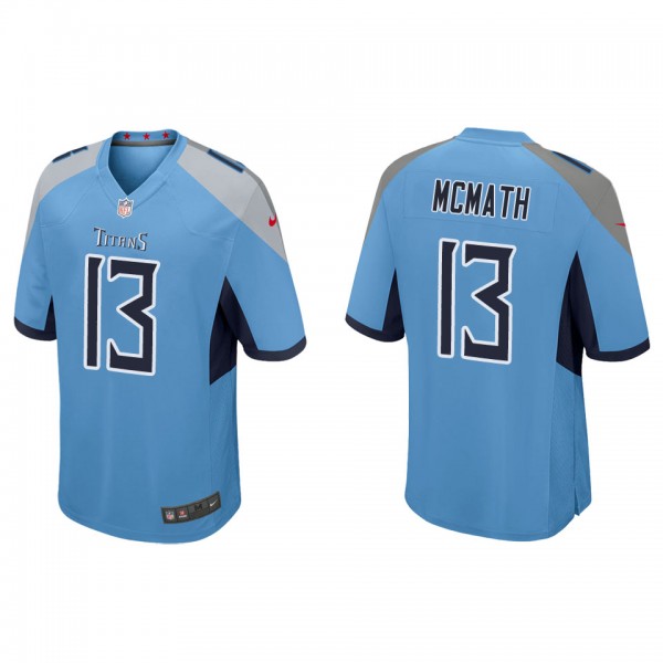 Men's Tennessee Titans Racey McMath Light Blue Game Jersey