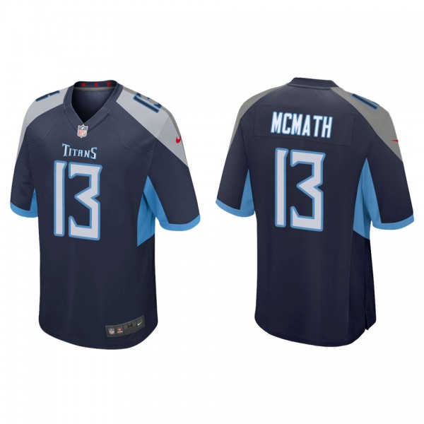 Men's Tennessee Titans Racey McMath Navy Game Jers...