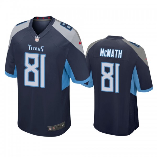 Tennessee Titans Racey McMath Navy Game Jersey