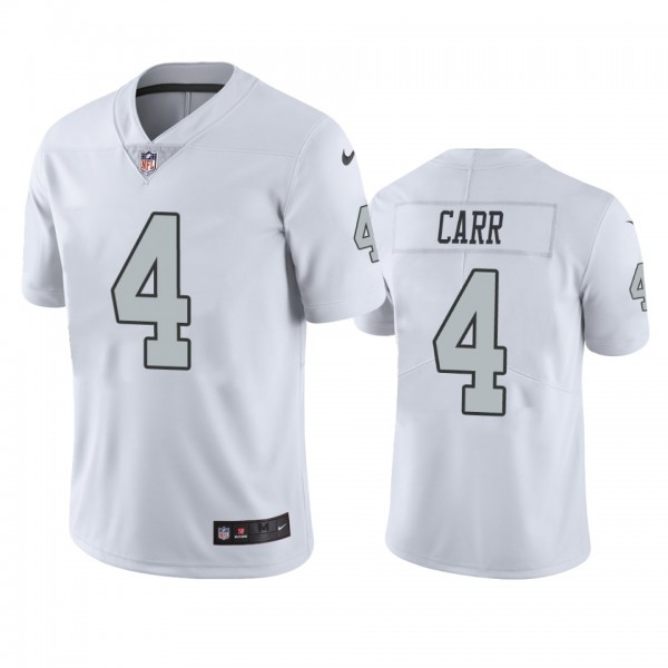 Oakland Raiders #4 Men's White Derek Carr Color Ru...
