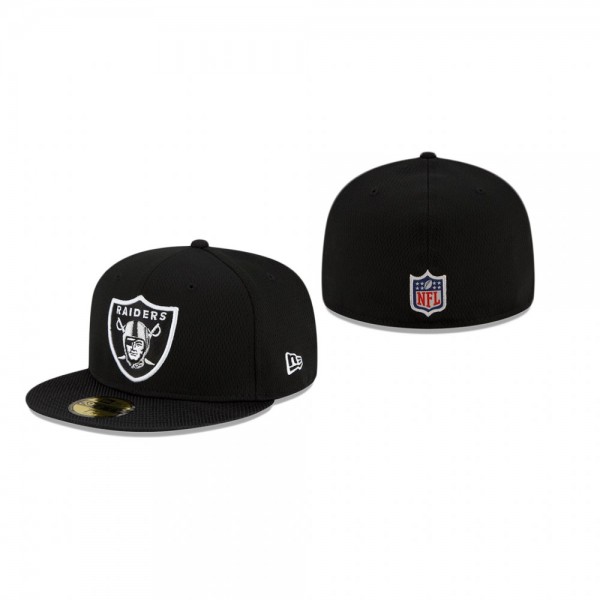 Las Vegas Raiders Black 2021 NFL Sideline Road 59FIFTY Fitted Hat