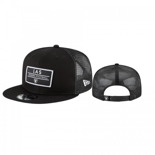 Las Vegas Raiders Black Bar Trucker 9FIFTY Snapback Hat
