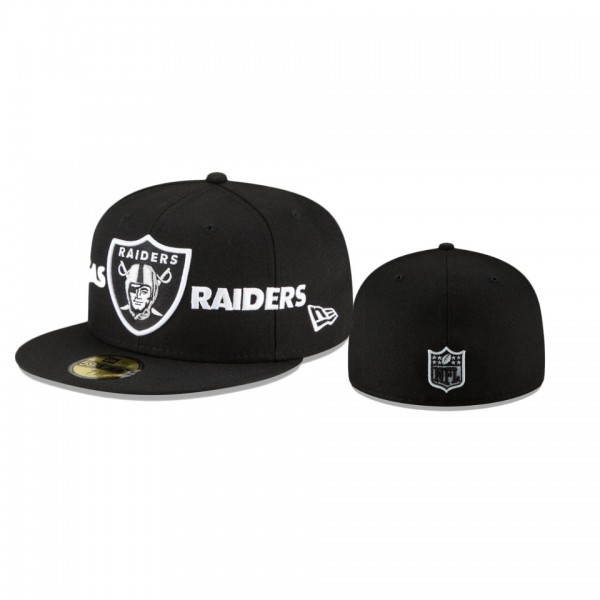 Las Vegas Raiders Black Doubled 59FIFTY Fitted Hat
