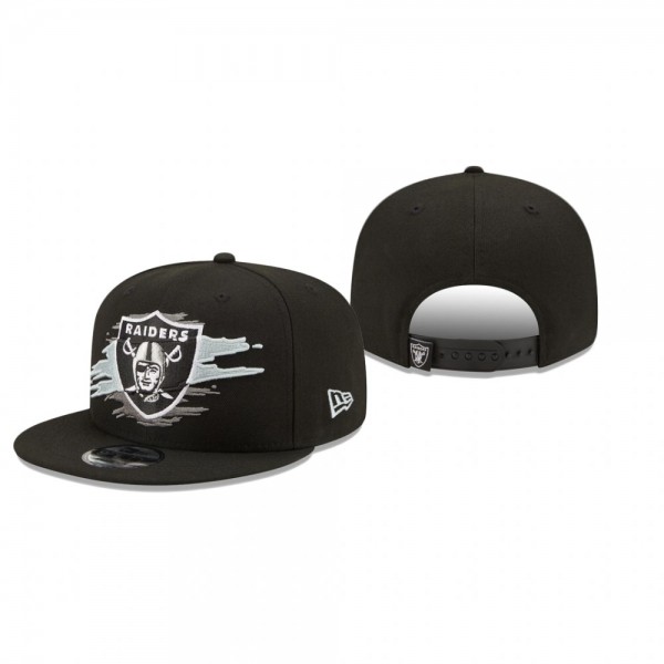 Las Vegas Raiders Black Logo Tear 9FIFTY Snapback Hat