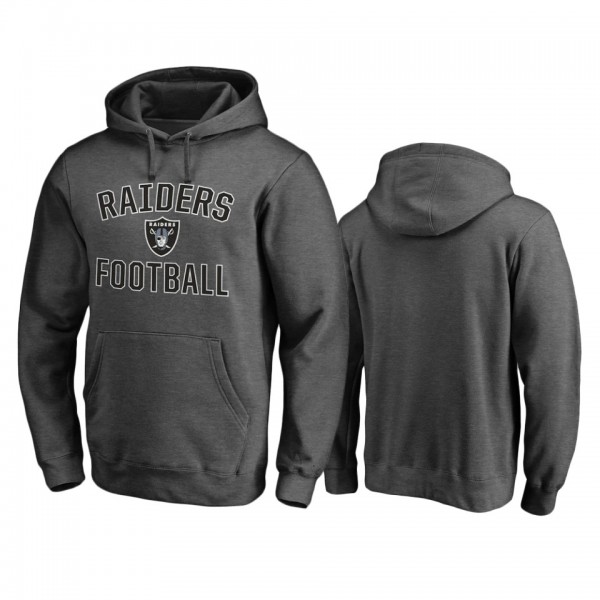 Las Vegas Raiders Charcoal Victory Arch Pullover H...