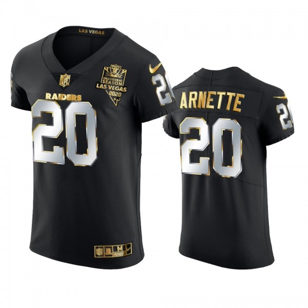 Las Vegas Raiders Damon Arnette Black 2020-21 Gold...