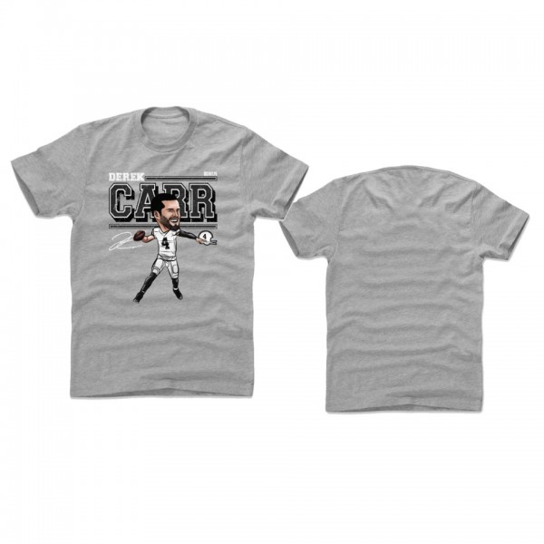 Las Vegas Raiders Derek Carr Gray Cartoon T-Shirt