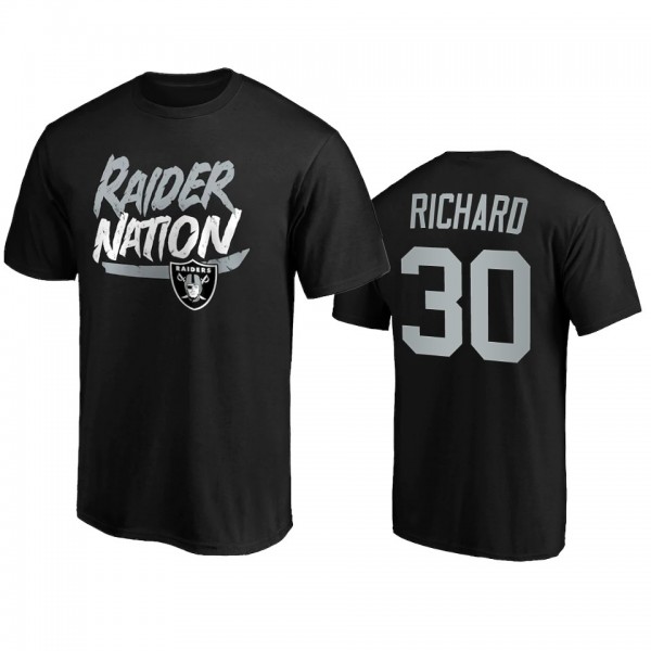 Las Vegas Raiders Jalen Richard Black Hometown Nation T-Shirt