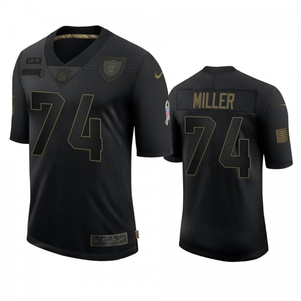 Las Vegas Raiders Kolton Miller Black 2020 Salute to Service Limited Jersey