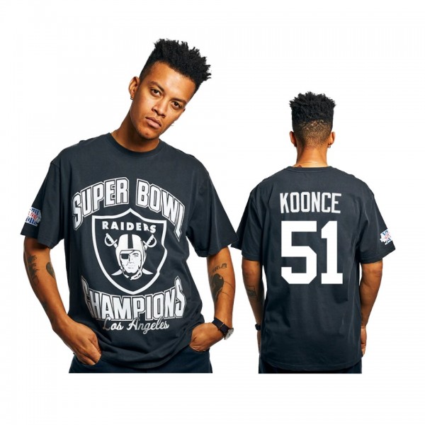 Las Vegas Raiders Malcolm Koonce Black Super Bowl Champions Vintage T-Shirt