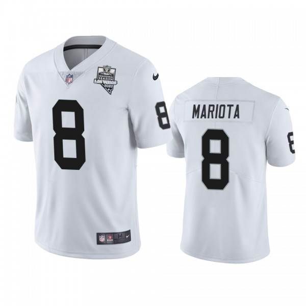 Las Vegas Raiders Marcus Mariota White 2020 Inaugu...