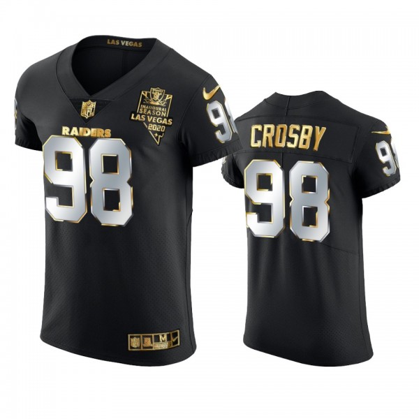 Las Vegas Raiders Maxx Crosby Black 2020-21 Golden Edition Elite Jersey - Men's