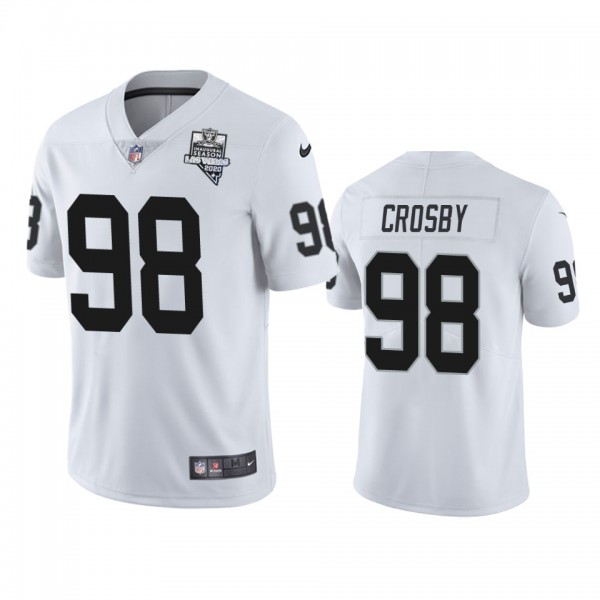 Las Vegas Raiders Maxx Crosby White 2020 Inaugural Season Vapor Limited Jersey - Men's