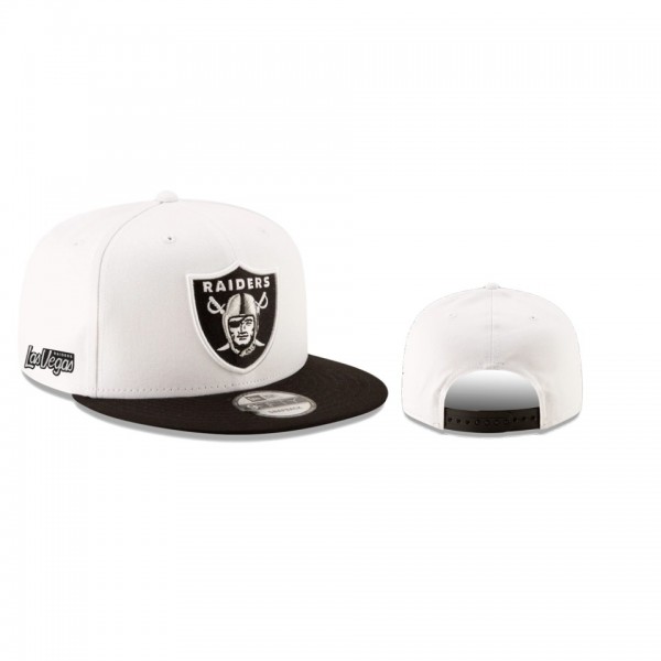Las Vegas Raiders White Black Basic Wordmark 2Tone 9FIFTY Hat