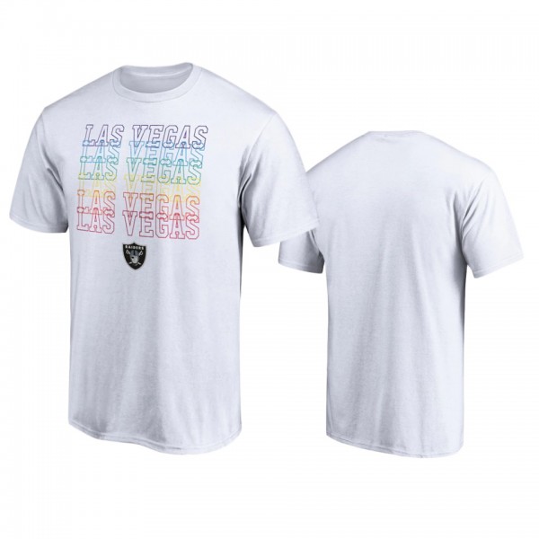 Las Vegas Raiders White City Pride T-Shirt