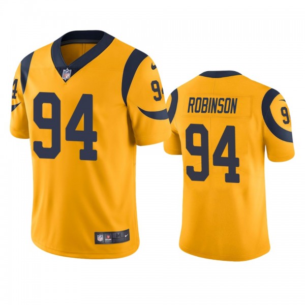 Los Angeles Rams A'Shawn Robinson Gold Color Rush Limited Jersey