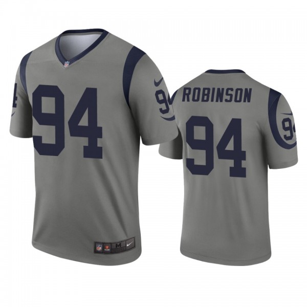 Los Angeles Rams A'Shawn Robinson Gray Inverted Legend Jersey