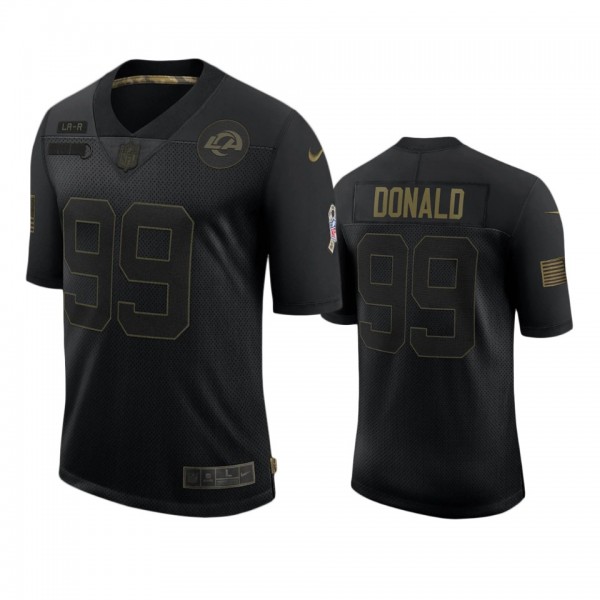 Los Angeles Rams Aaron Donald Black 2020 Salute to...
