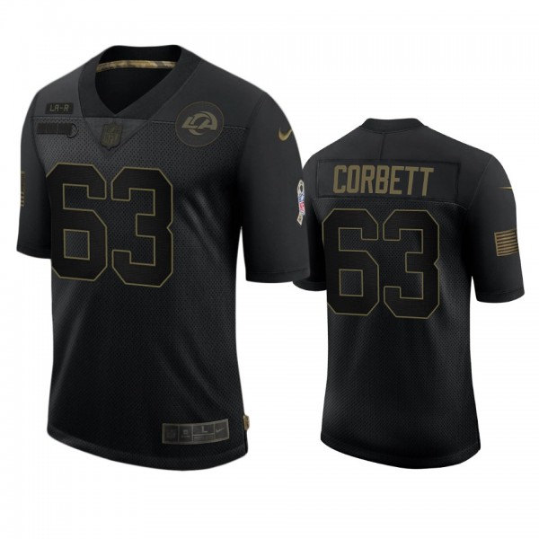 Los Angeles Rams Austin Corbett Black 2020 Salute ...