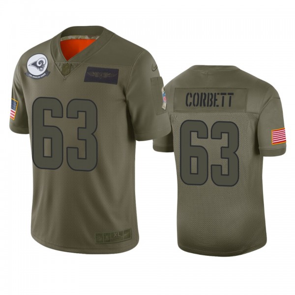 Los Angeles Rams Austin Corbett Camo 2019 Salute t...