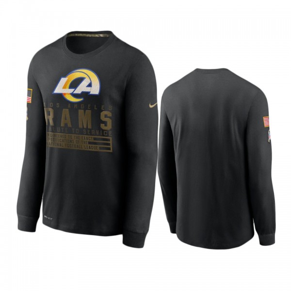 Los Angeles Rams Black 2020 Salute to Service Side...