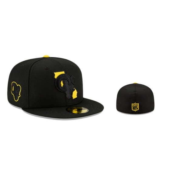 Los Angeles Rams Black State Logo Reflect 59Fifty ...