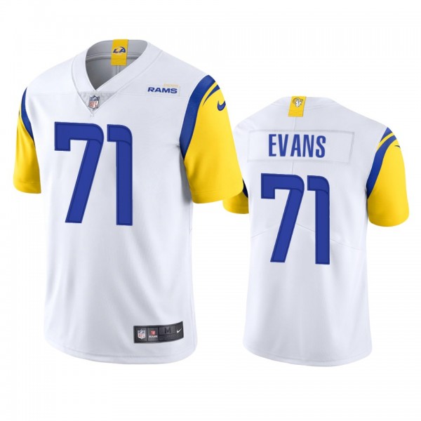 Los Angeles Rams Bobby Evans White Vapor Limited J...