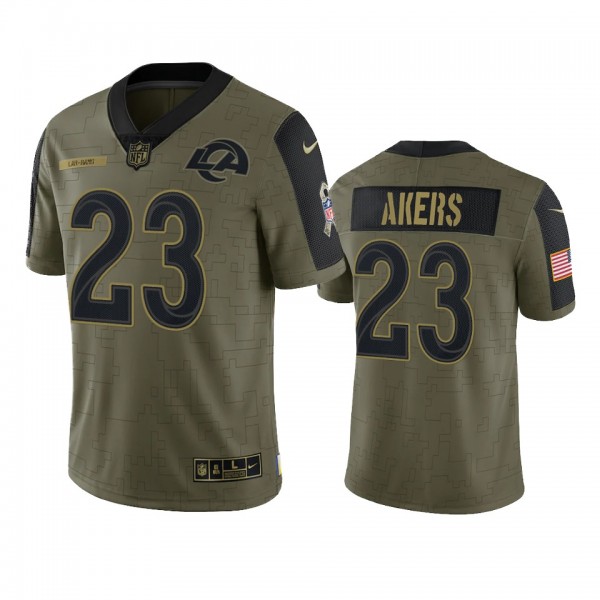 Los Angeles Rams Cam Akers Olive 2021 Salute To Se...