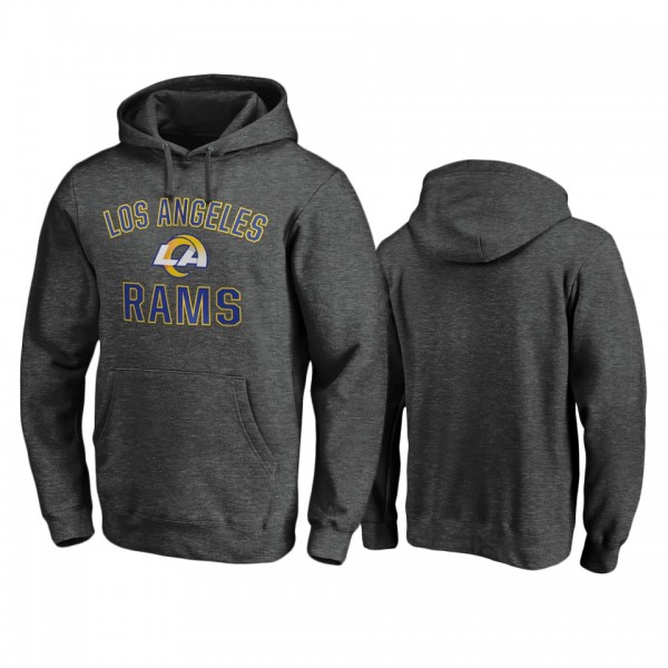 Los Angeles Rams Charcoal Victory Arch Pullover Ho...