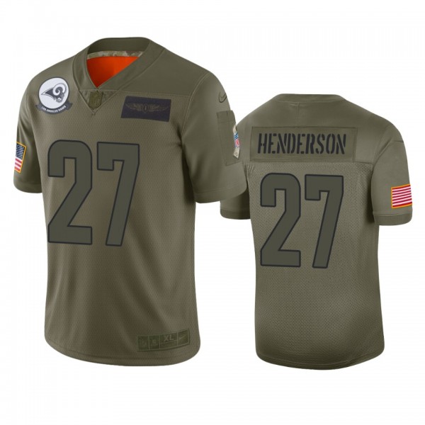Los Angeles Rams Darrell Henderson Camo 2019 Salute to Service Limited Jersey