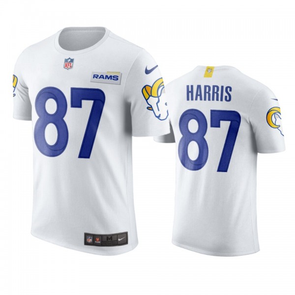 Men's Los Angeles Rams Jacob Harris White Name &am...