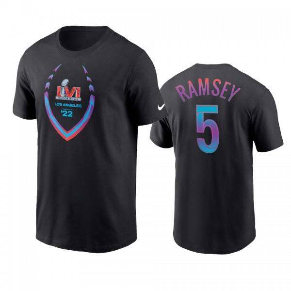 Los Angeles Rams Jalen Ramsey Black Super Bowl LVI T-Shirt