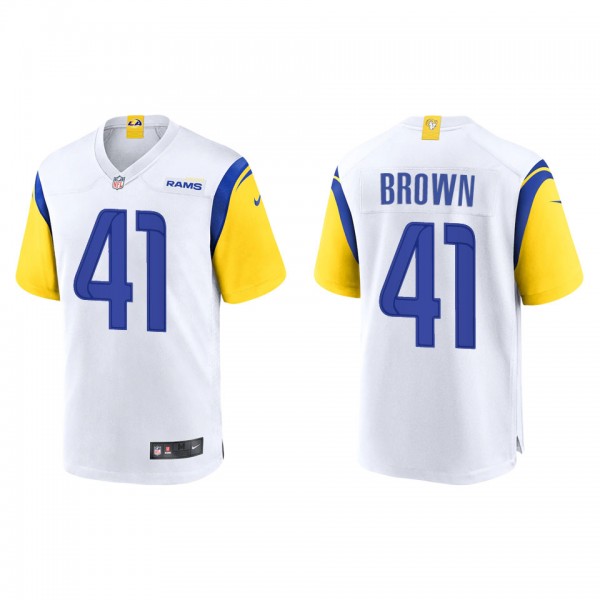 Men's Los Angeles Rams Malcolm Brown White Alterna...