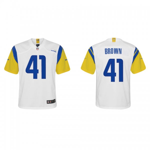 Youth Los Angeles Rams Malcolm Brown White Alterna...