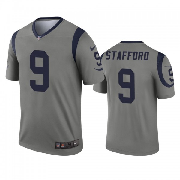 Los Angeles Rams Matthew Stafford Gray Inverted Le...