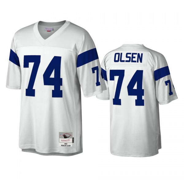 Los Angeles Rams Merlin Olsen White 1969 Legacy Re...