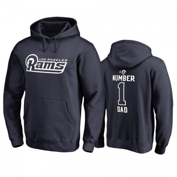 Los Angeles Rams Navy Number 1 Dad Father's Day Pu...