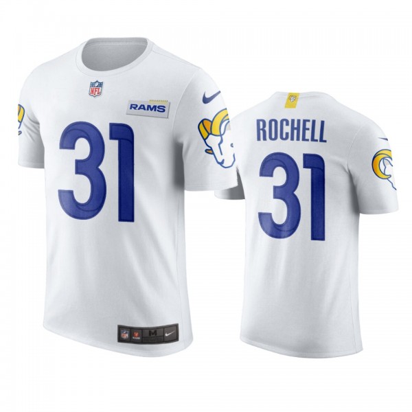 Men's Los Angeles Rams Robert Rochell White Name &...