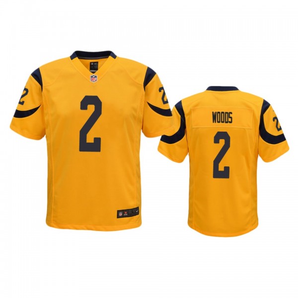 Los Angeles Rams Robert Woods Gold Color Rush Game...